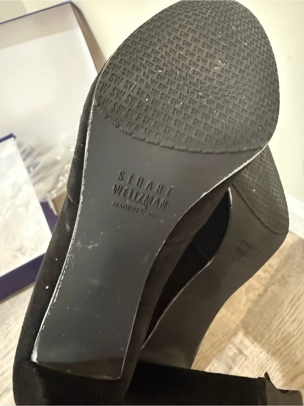 Stuart Weitzman Highland black suede boots 8.5